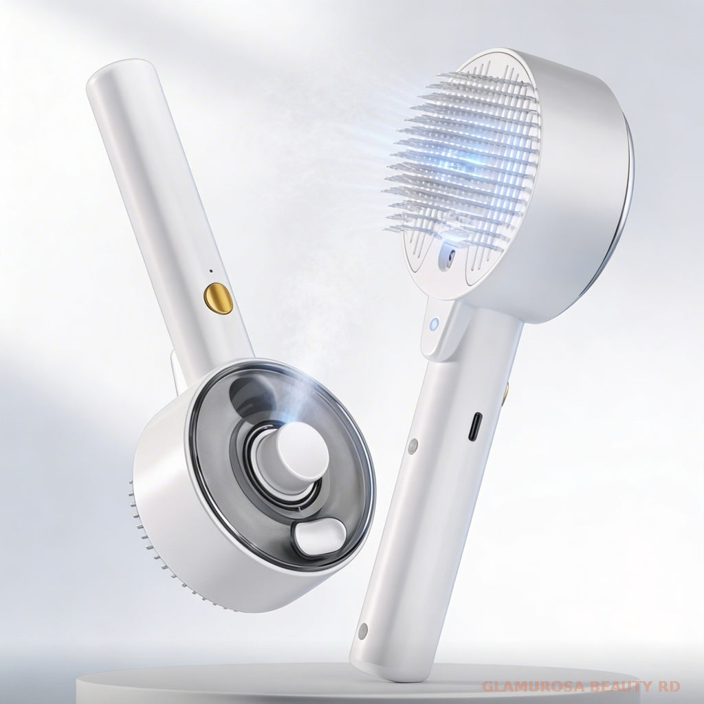 Pet Spray Massage Comb — 3-in-1 UV Antibacterial Grooming Brush for Dogs & Cats